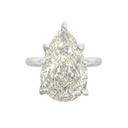 14K Taşlı Montür G-Color Pear Yüzük