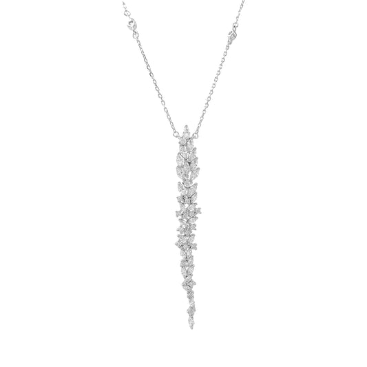 Dangling Long Flower Necklace