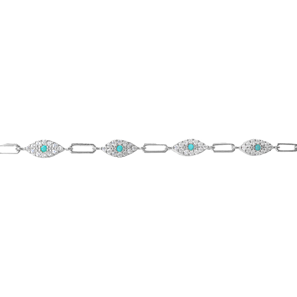 Blaues Steinauge-Armband