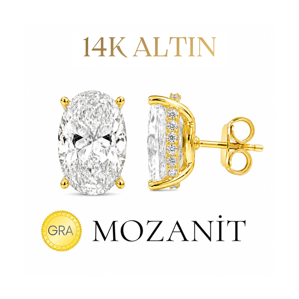 14K Stone-Set Moissanite Earring