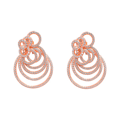 Interlocking Stone Dangle Earrings