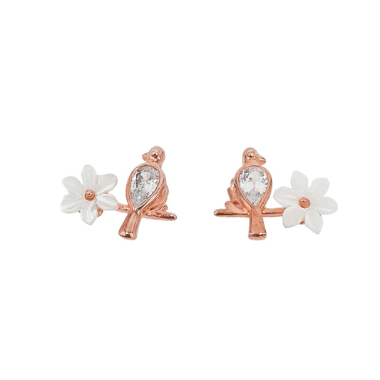 Bird Pearl Earrings