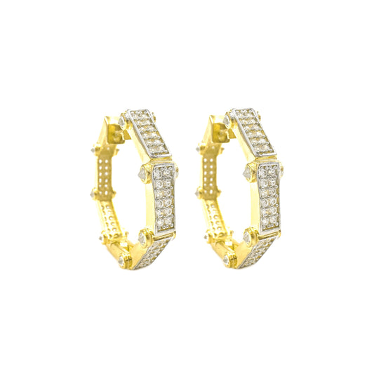 Stone Serenay Hoop Earrings