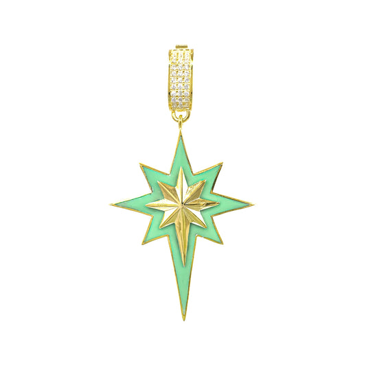 Colorful Enameled Polar Star Pendant / Charm