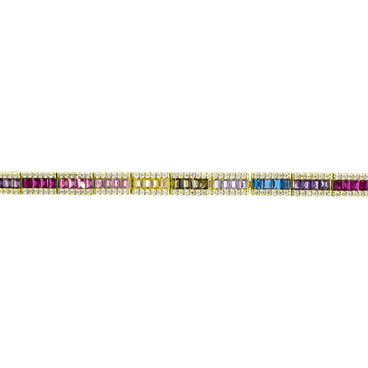 Colorful Baguette Waterway Bracelet