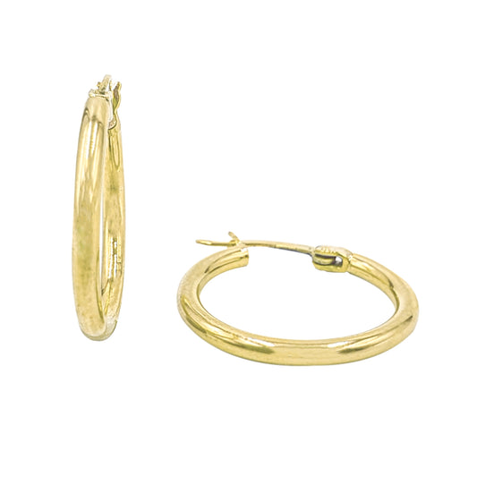 Three cm Thin Hoop Earrings