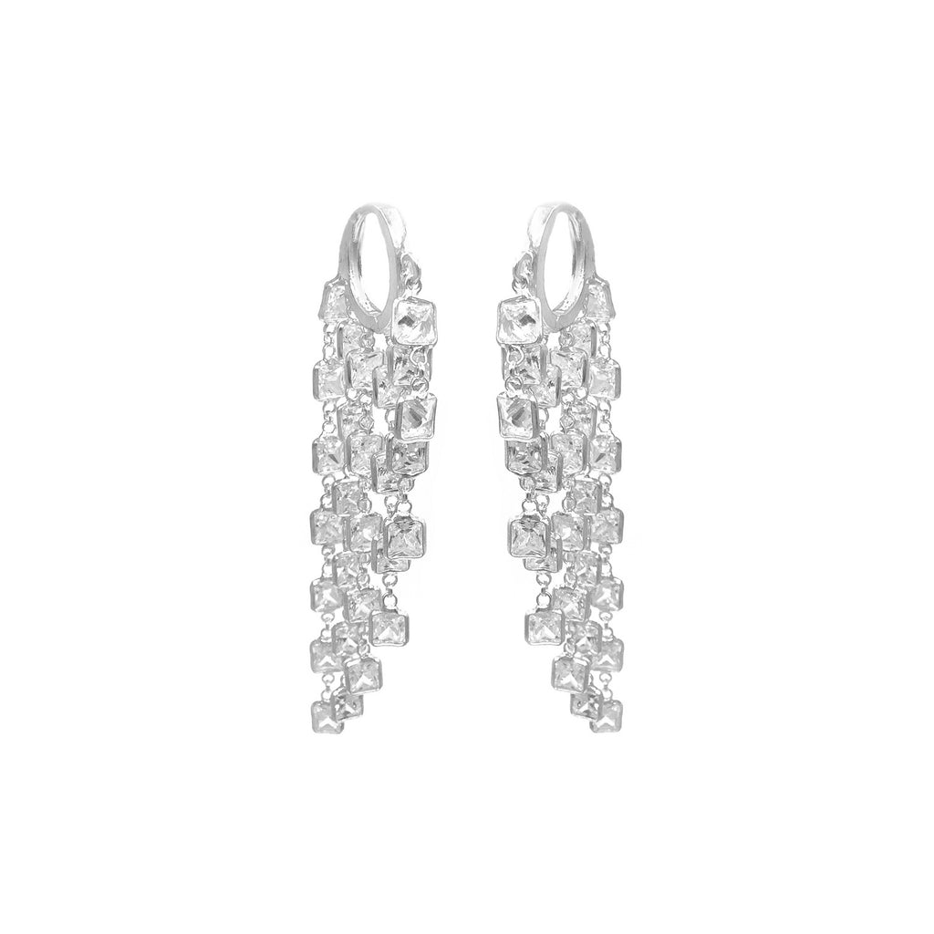 Sıvama Kare Taşlı Küpe