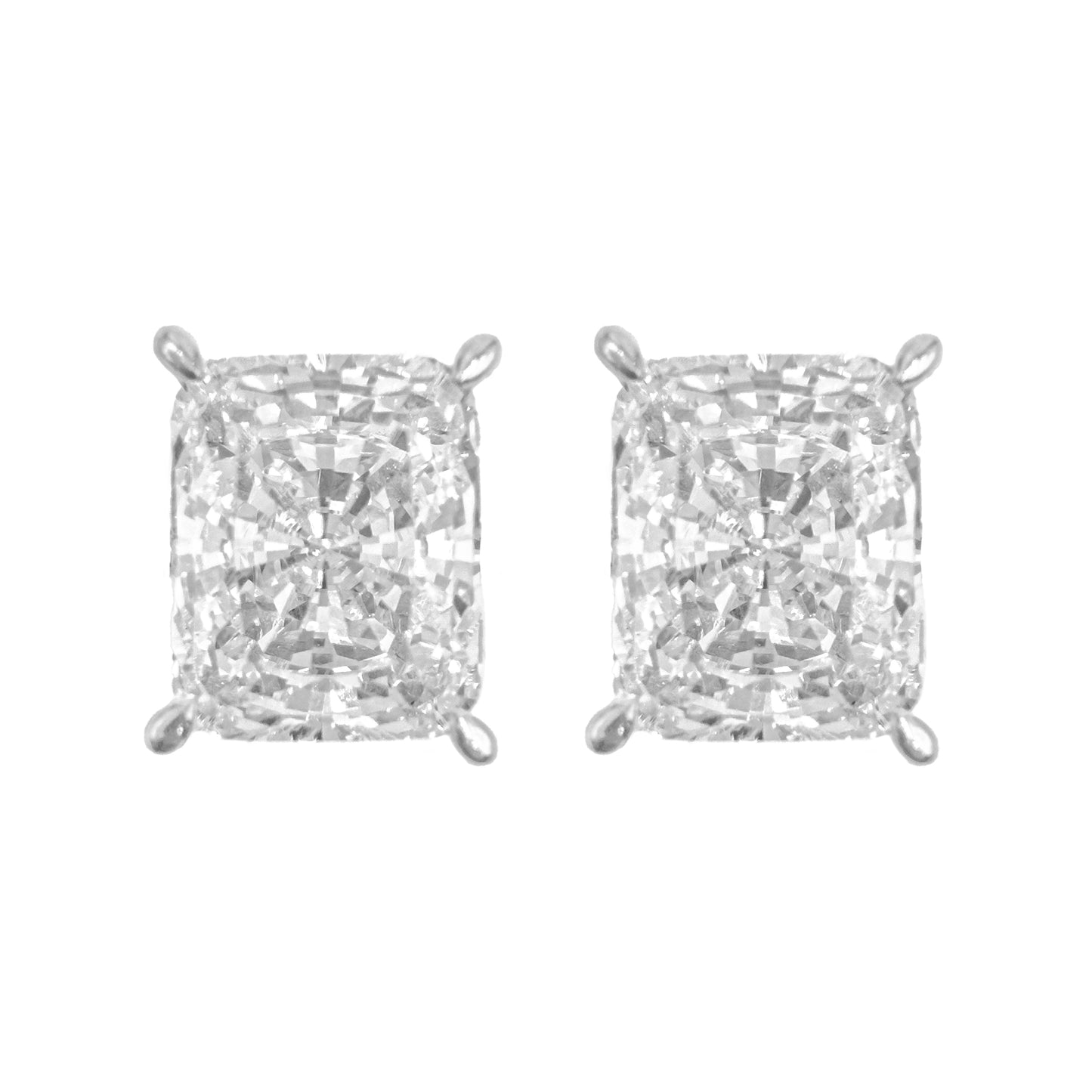 Taşlı Montür Mozanit Radiant Küpe