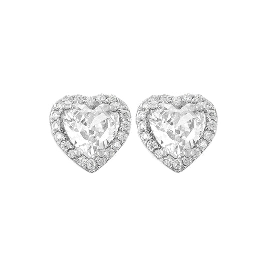 Stone Heart Earrings