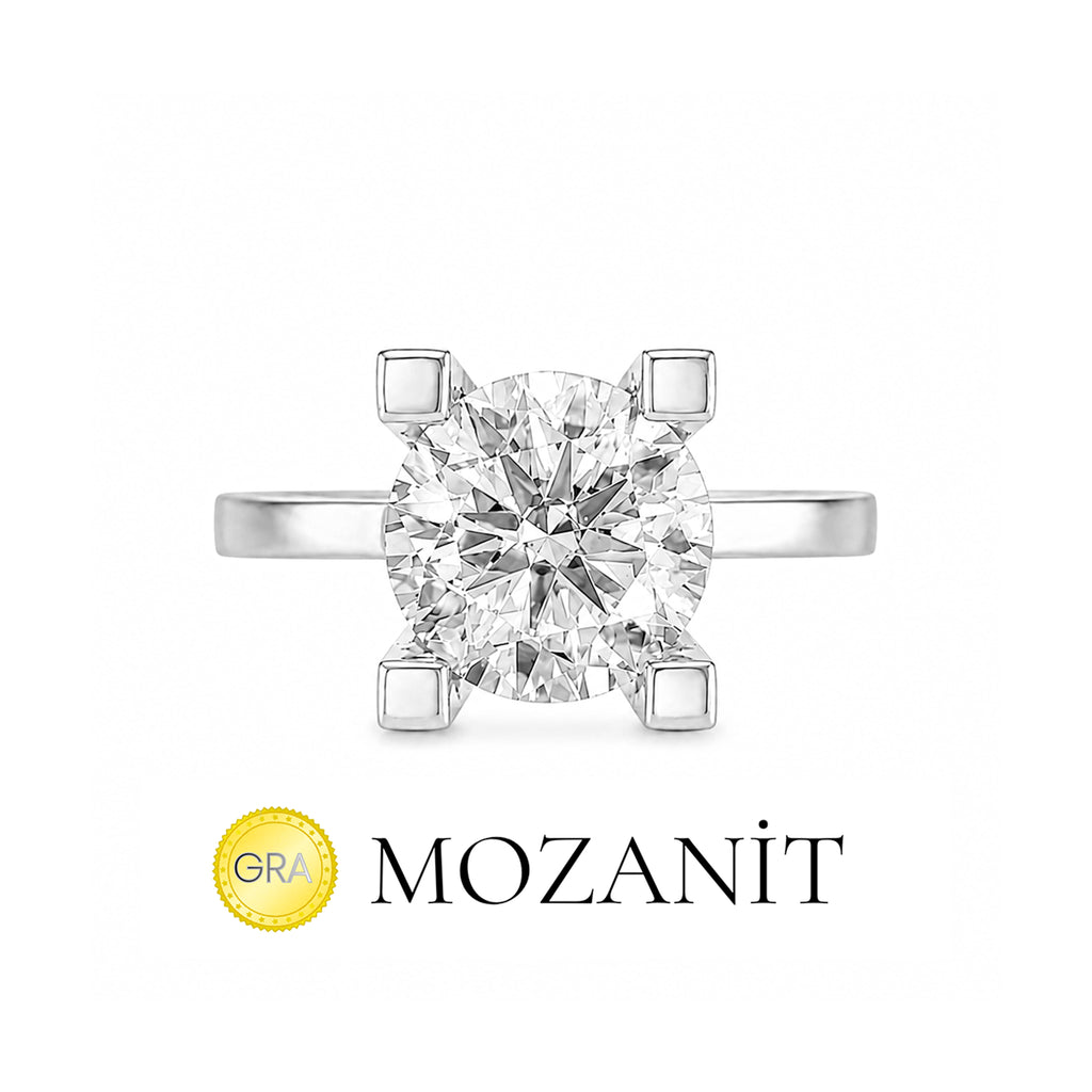 Two Carat Moissanite Solitaire Ring