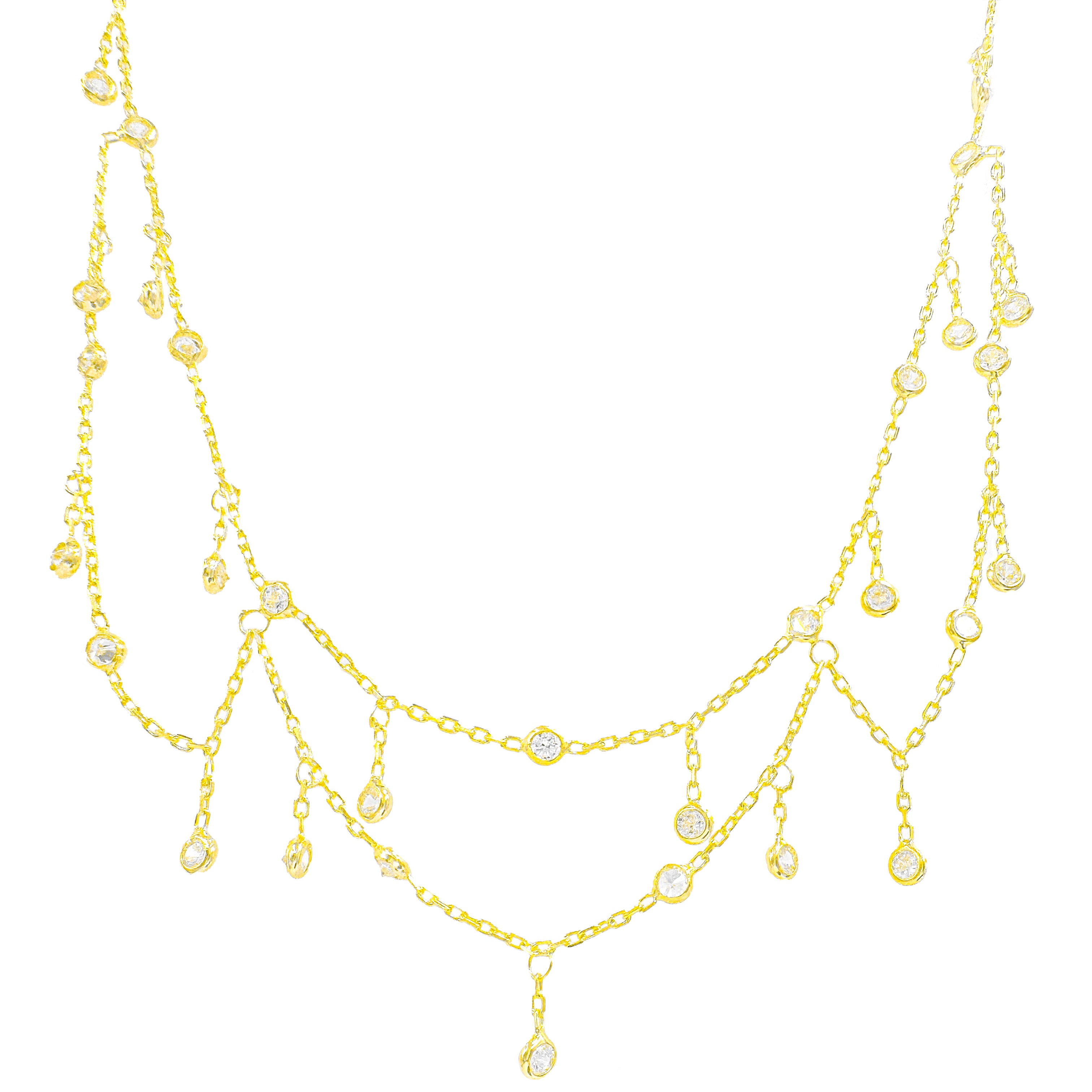 Salkım Taşlı Zincir Model Choker