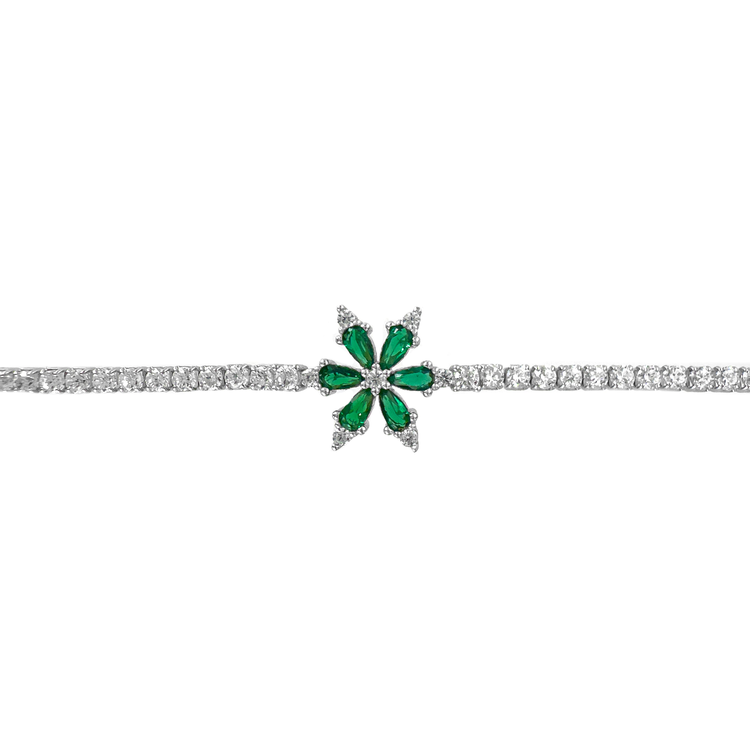 Armband "Blumen-Wasserfall" mit bunten Steinen