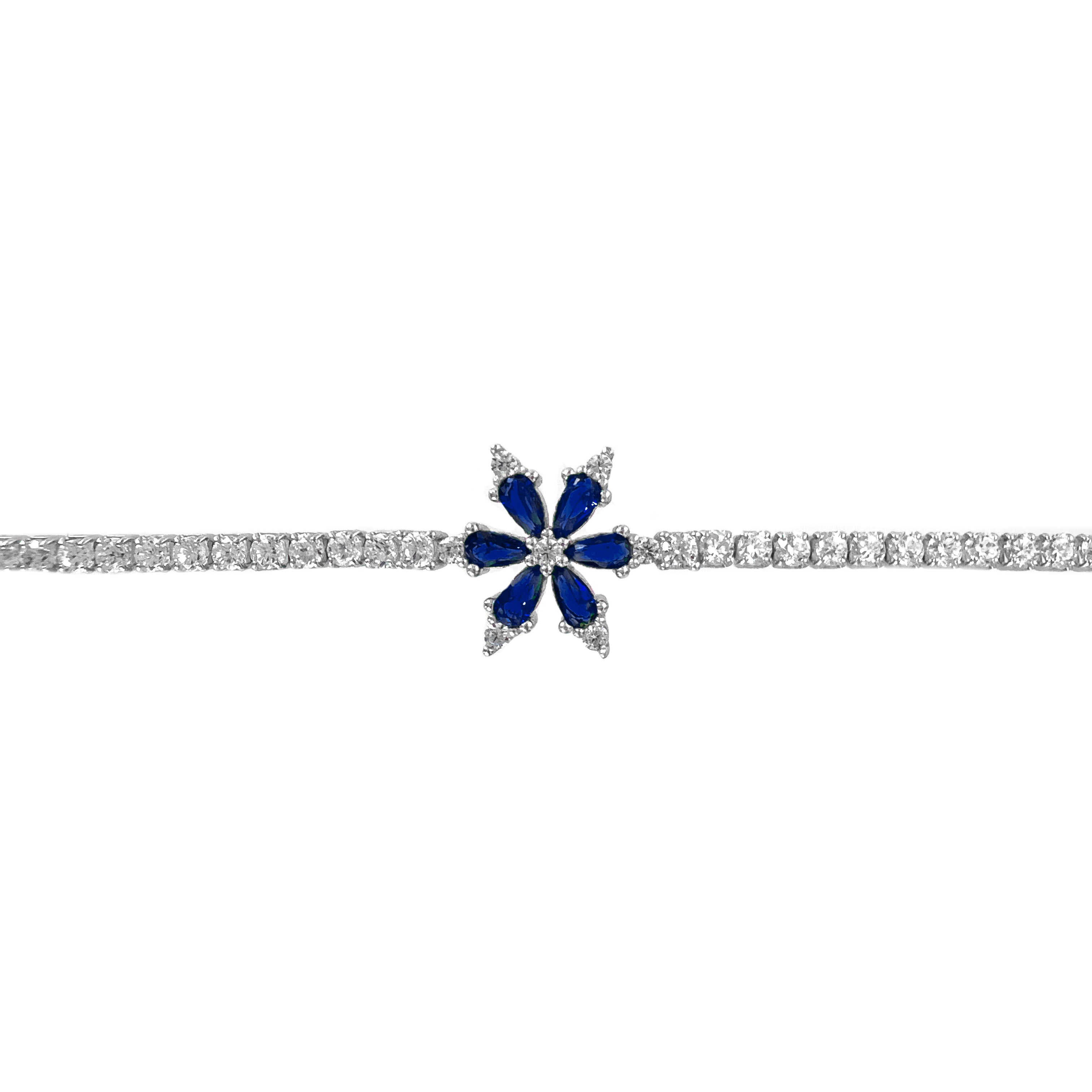 Armband "Blumen-Wasserfall" mit bunten Steinen