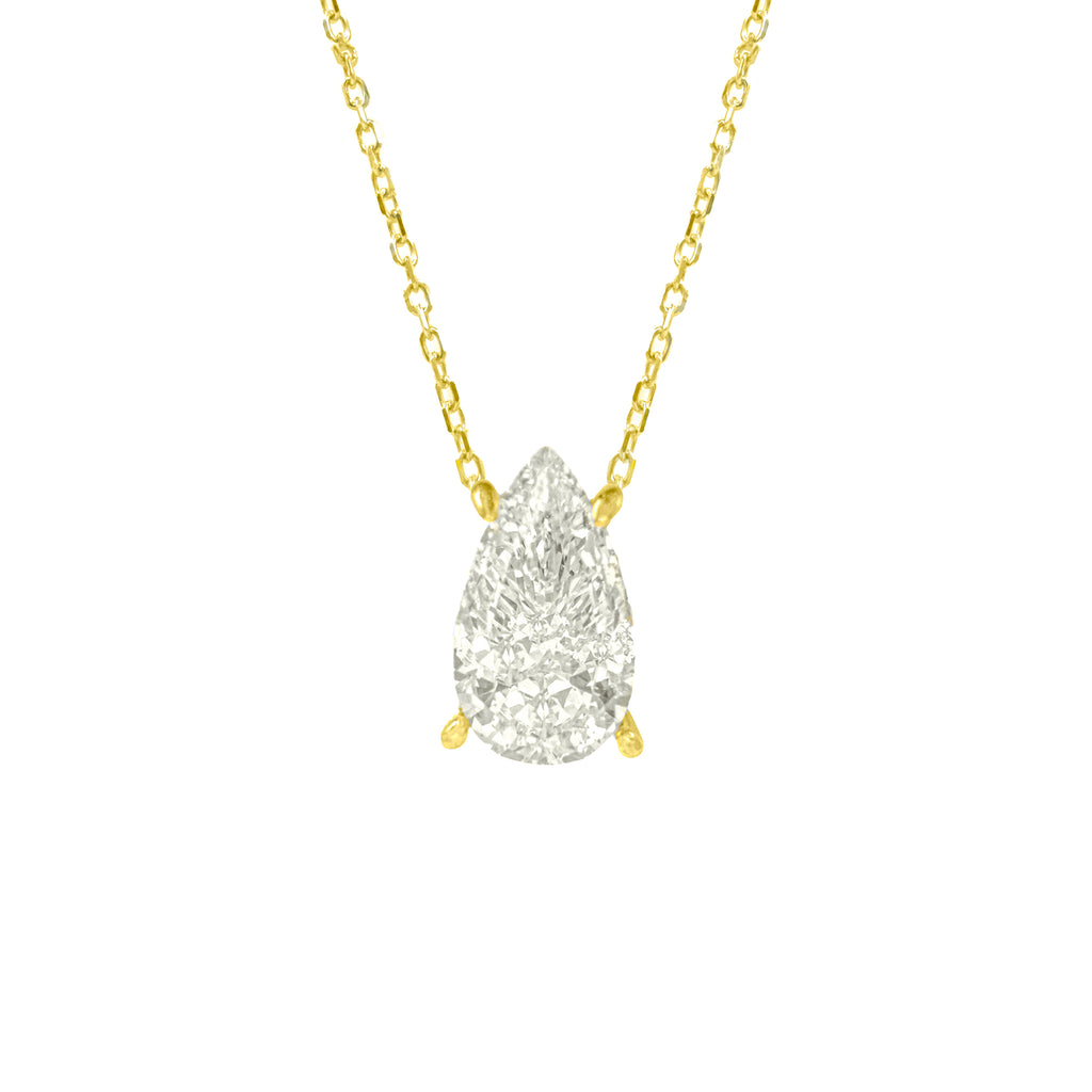 Taşlı Montür G-Color Damla Kolye