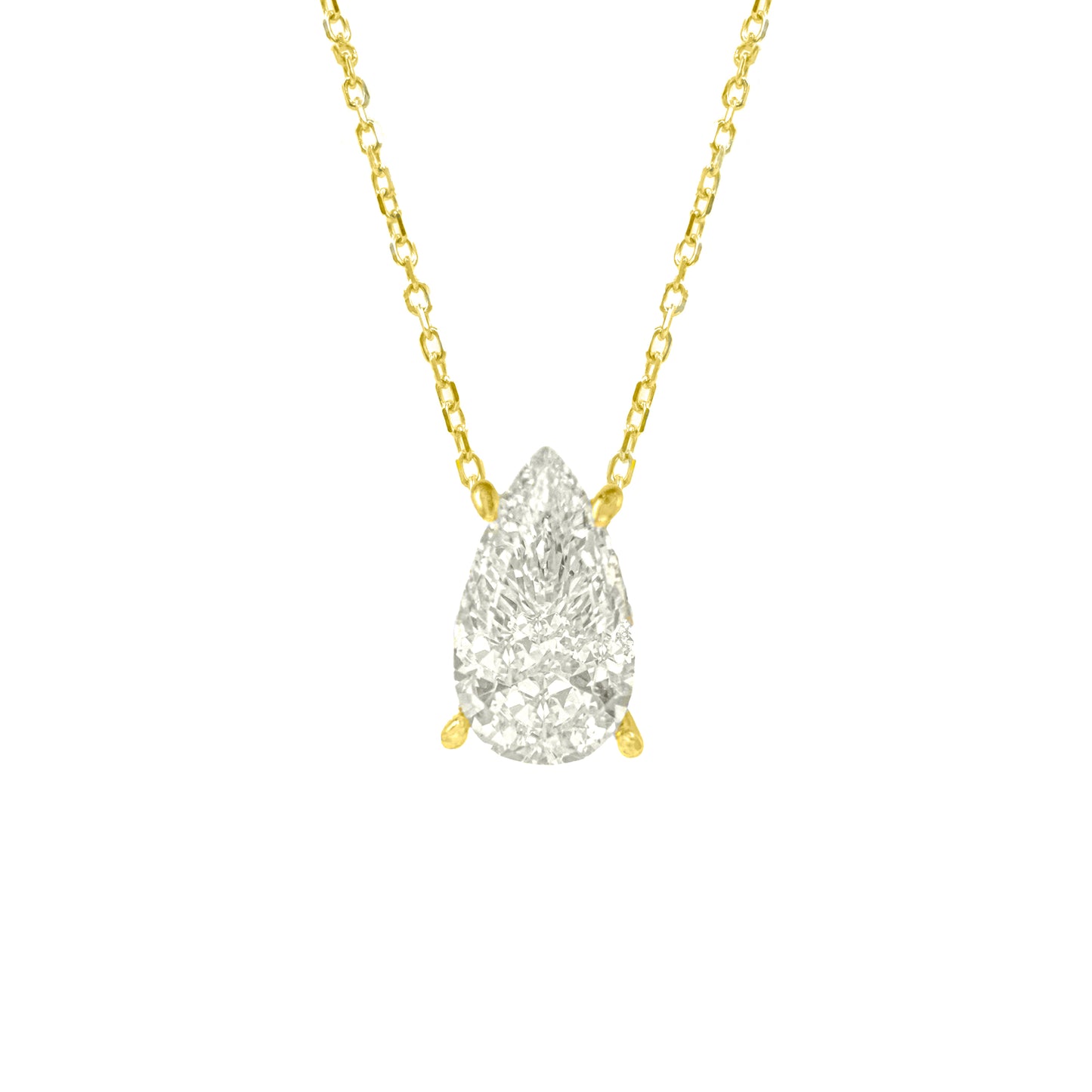 Taşlı Montür G-Color Damla Kolye