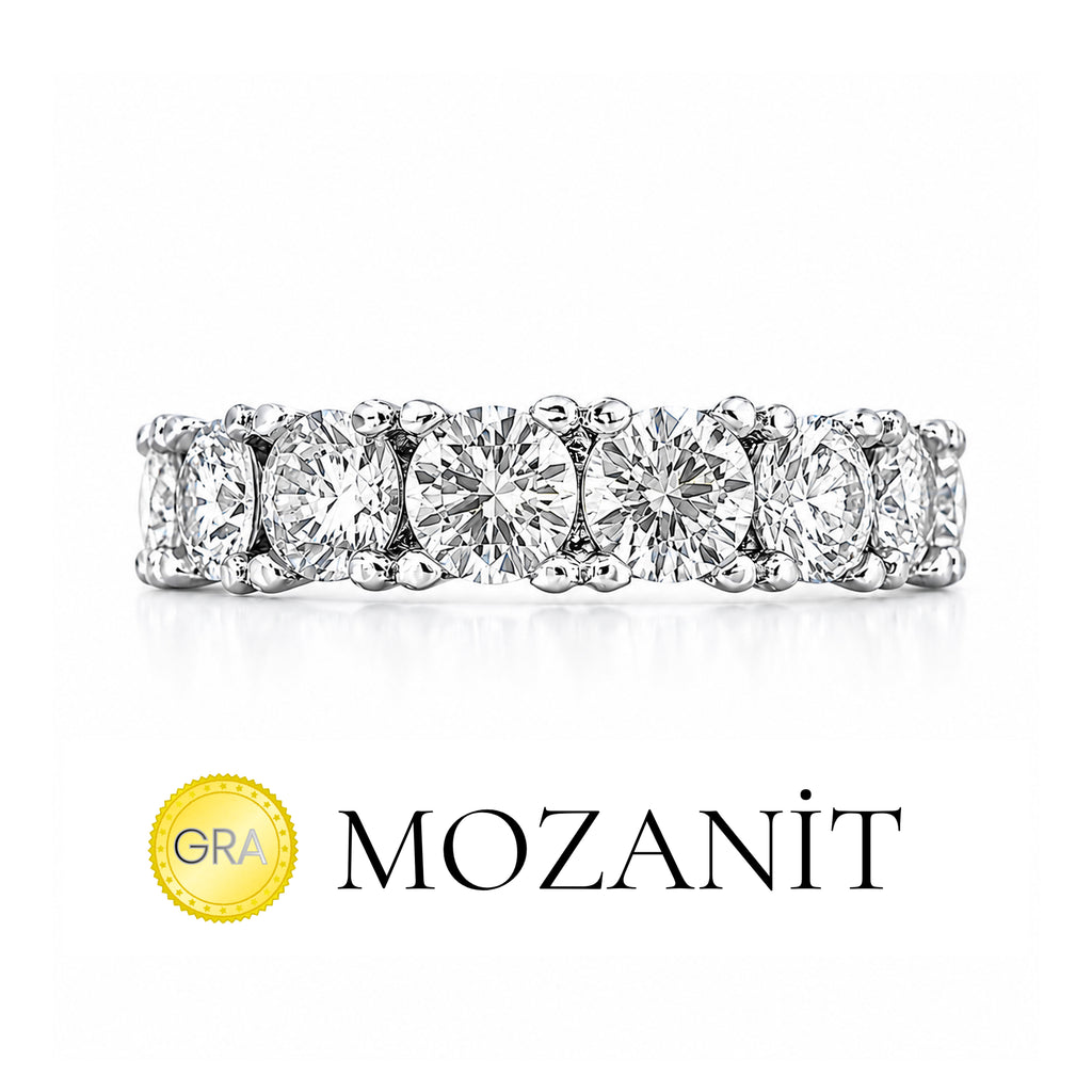 Large Moissanite Eternity Ring