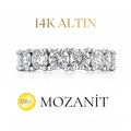 14K Mozanit Büyük Boy Tamtur Yüzük