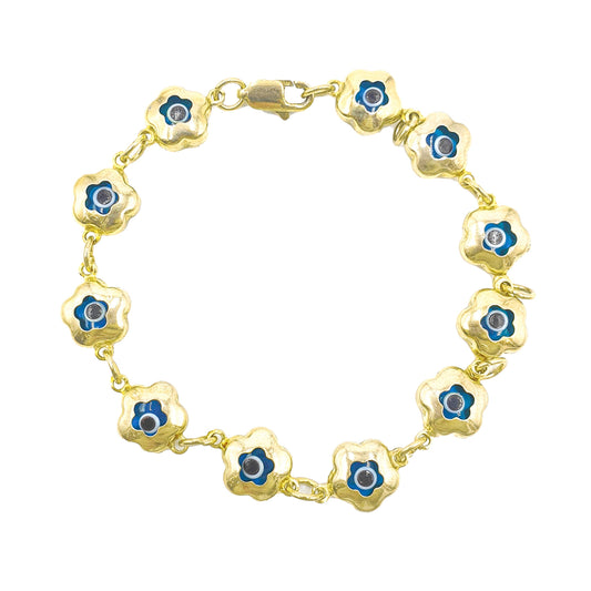 Clover Model Evil Eye Beaded Bracelet