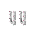 Fuşya Taşlı Serenay Küpe