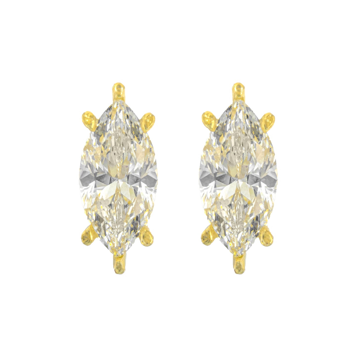 Taşlı Montür Uzun G-Color Markiz Küpe