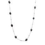 Siyah Taşlı İnci Kolye