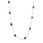 Siyah Taşlı İnci Kolye