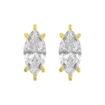 Taşlı Montür Uzun Mozanit Markiz Küpe