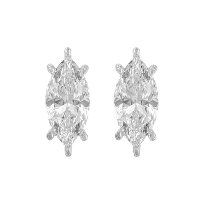 Taşlı Montür Uzun Mozanit Markiz Küpe