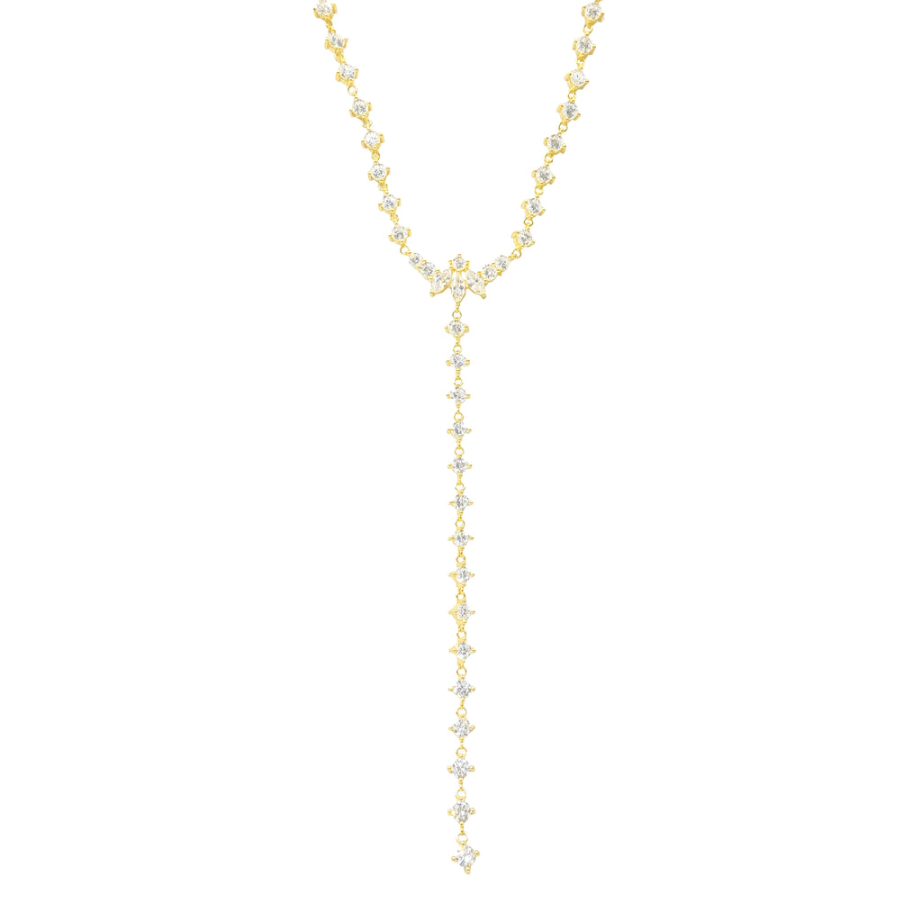 Taşlı Markiz Y Kolye