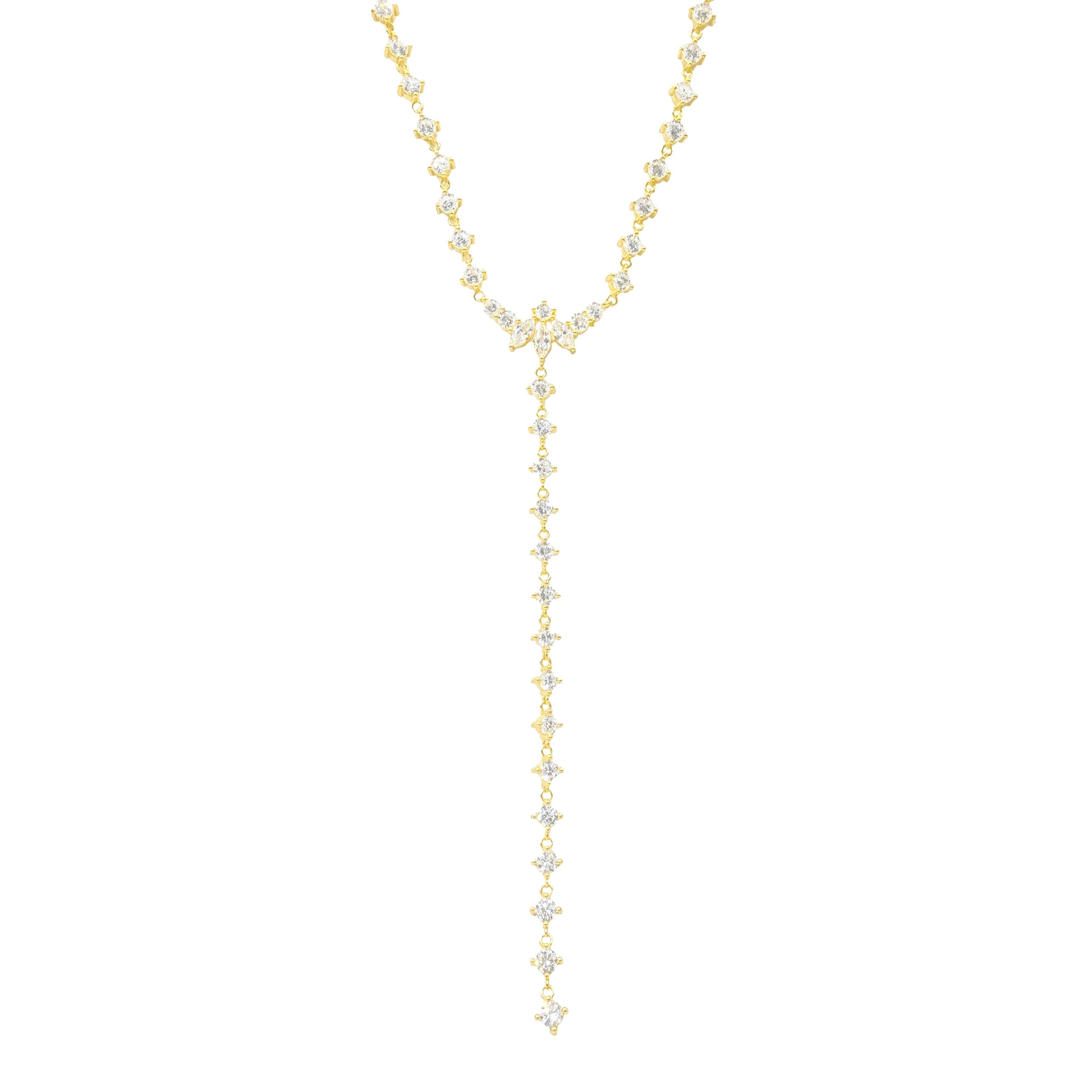 Taşlı Markiz Y Kolye