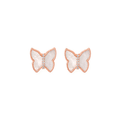 Butterfly Earrings with Mother of Pearl Stone