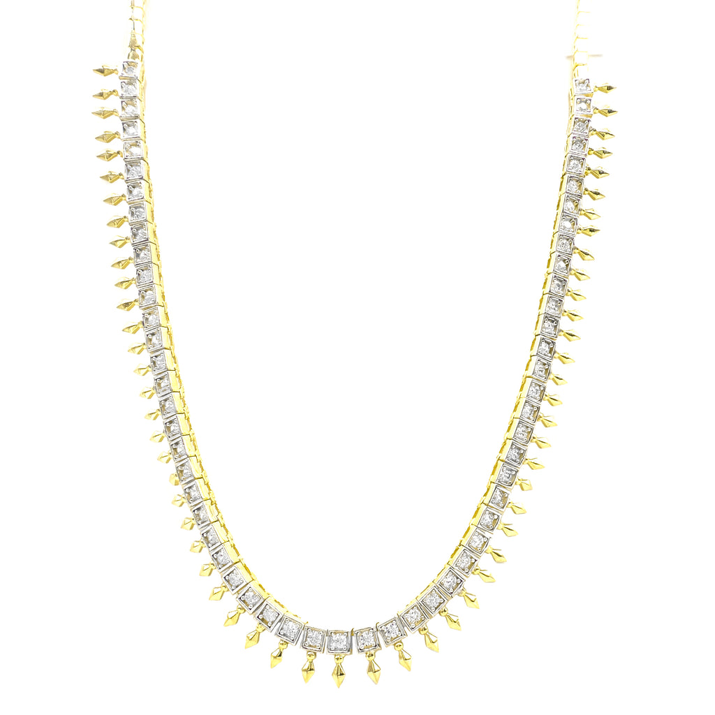 Bianca Sıralı Taşlı Sallantılı Kolye