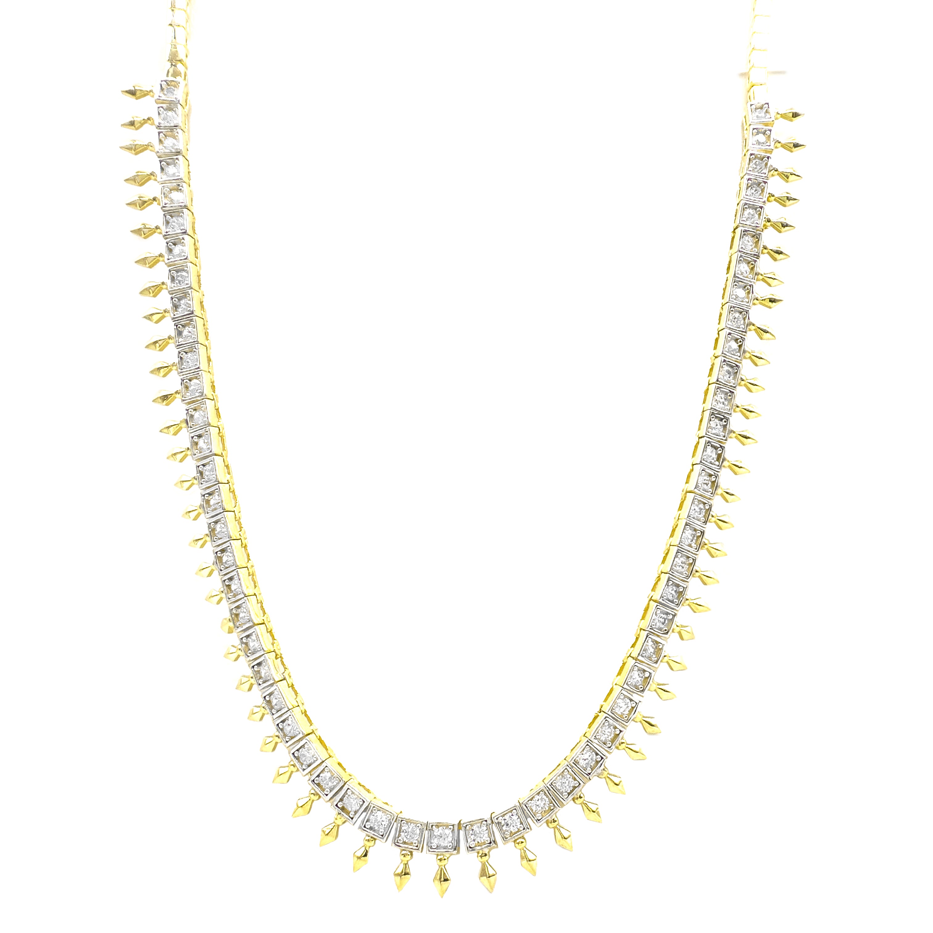 Bianca Sıralı Taşlı Sallantılı Kolye