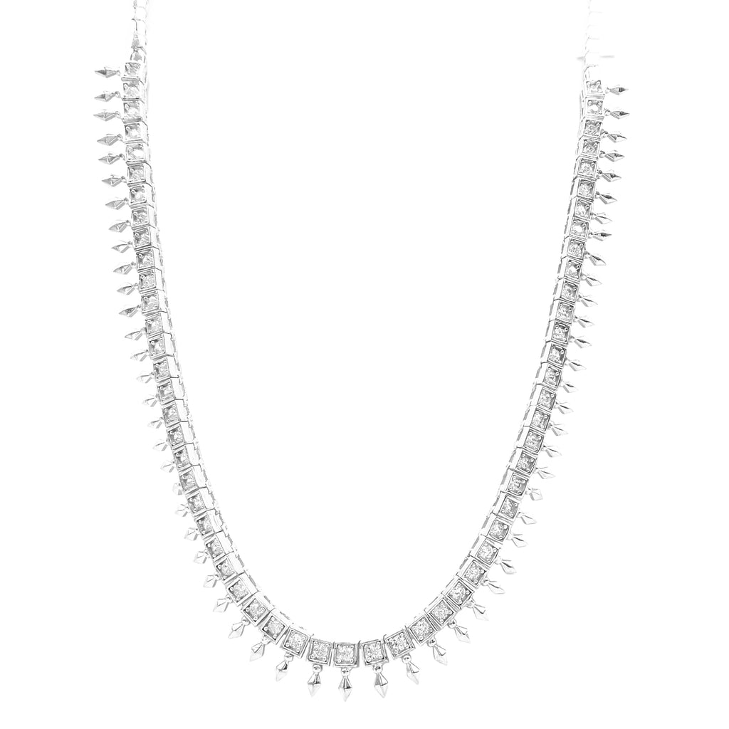 Bianca Sıralı Taşlı Sallantılı Kolye