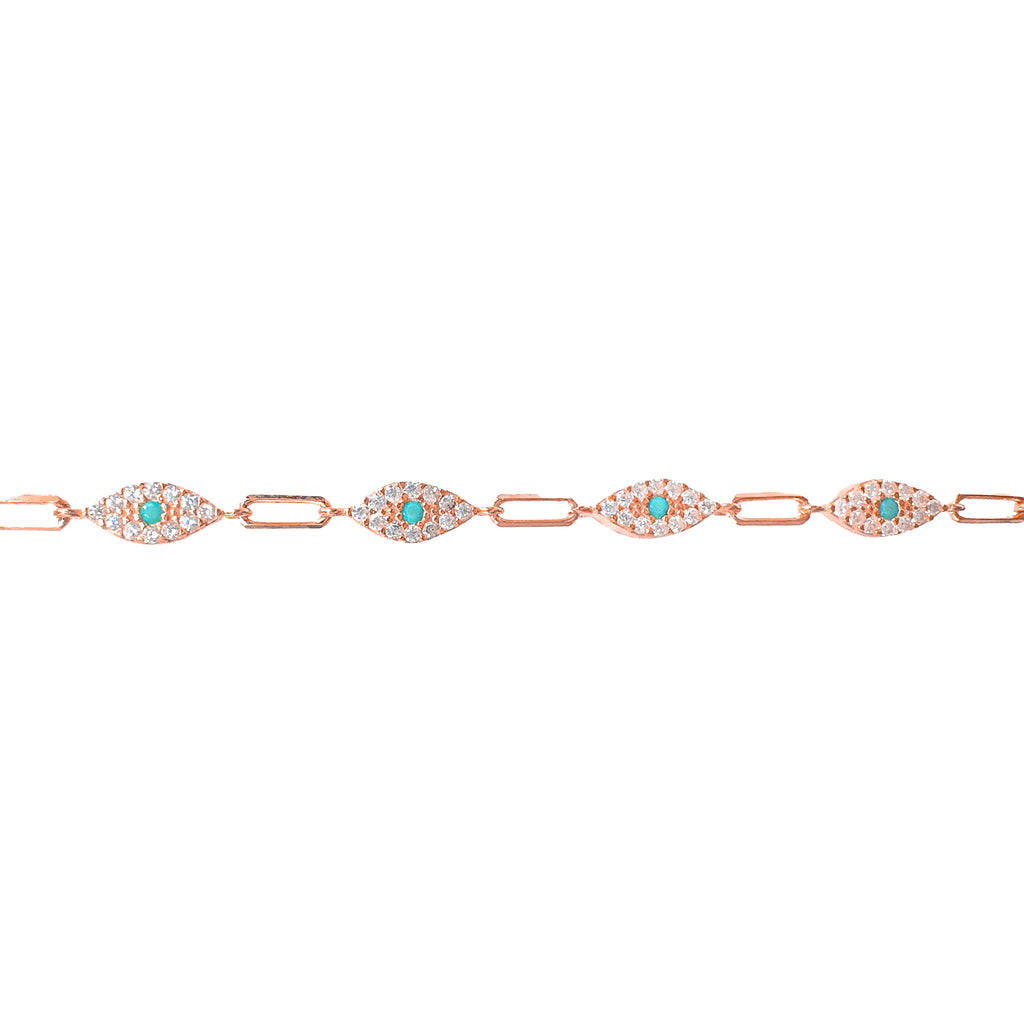Blaues Steinauge-Armband