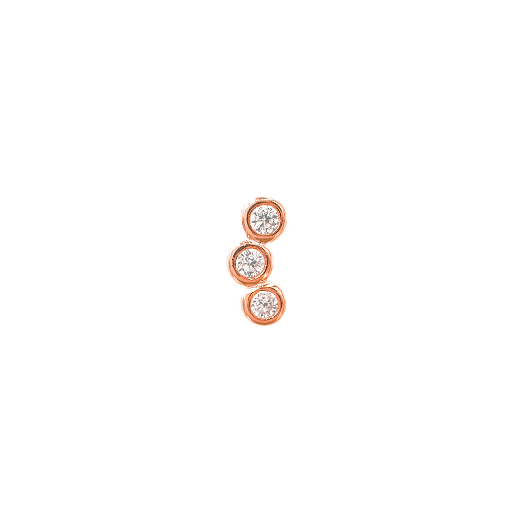 Three Stone Stud Piercing