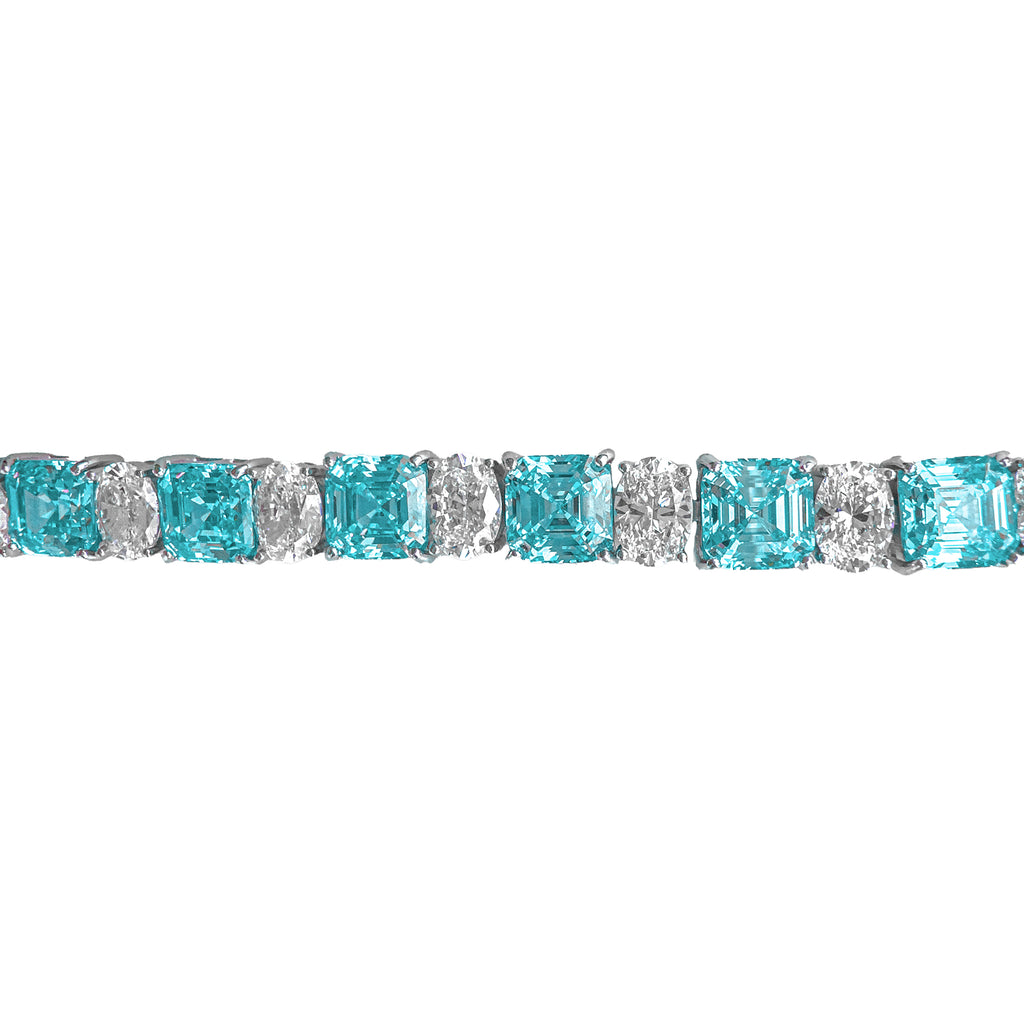 Blue Stone Square Waterway Bracelet
