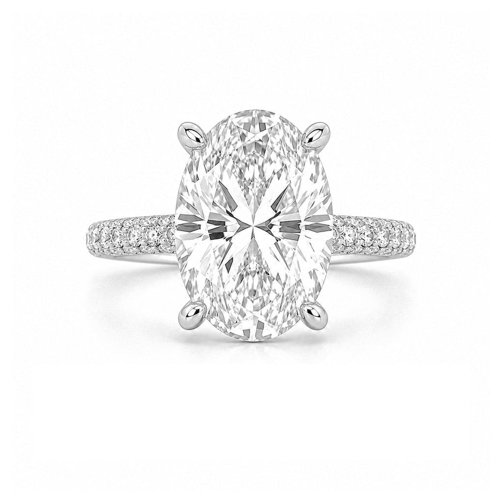 Oval Pave Yüzük