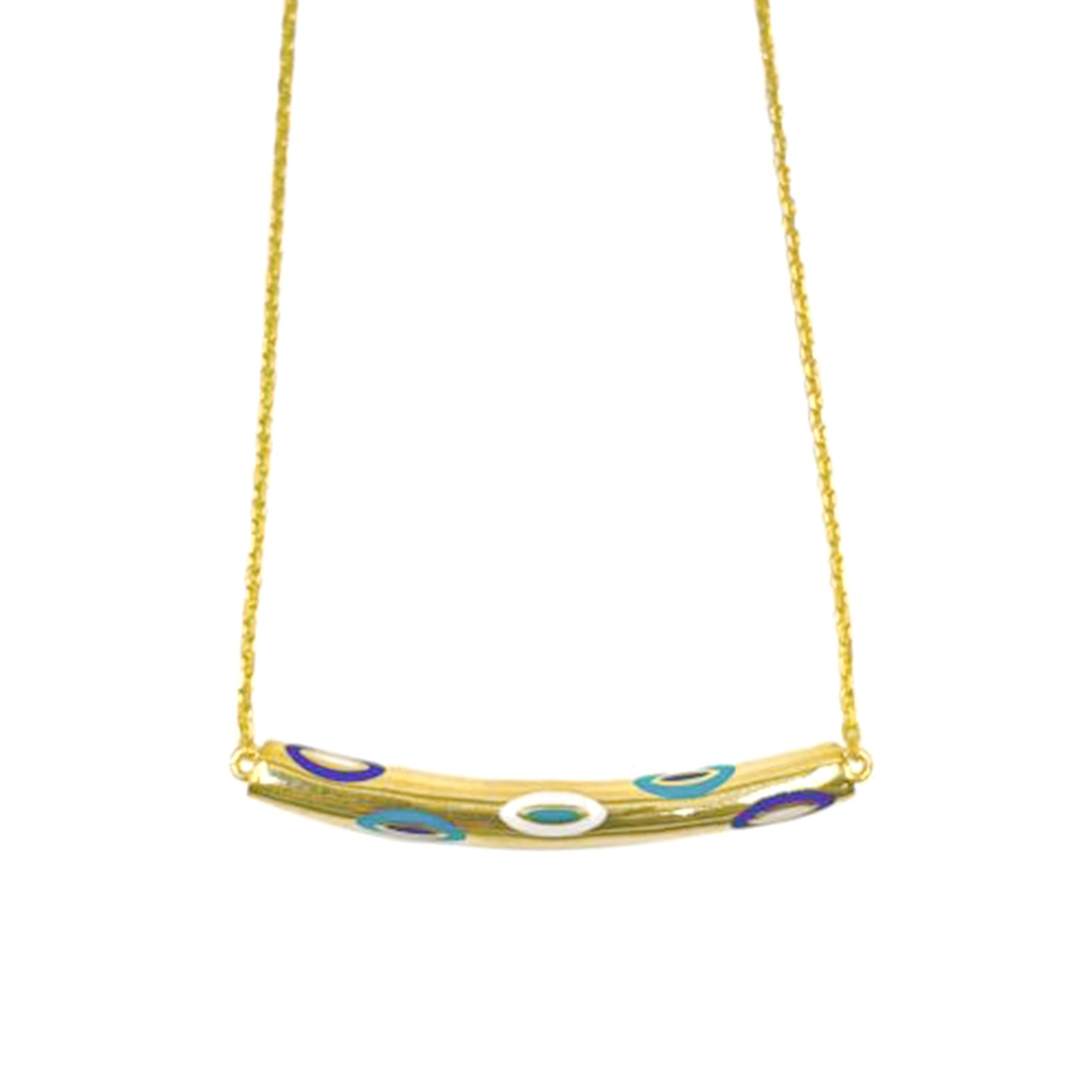 Emaille Evil Eye Halskette