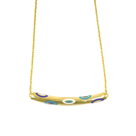 Enamel Evil Eye Necklace