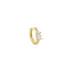 Oval Taşlı Halka Piercing