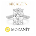 14K Oval Moissanite Ring