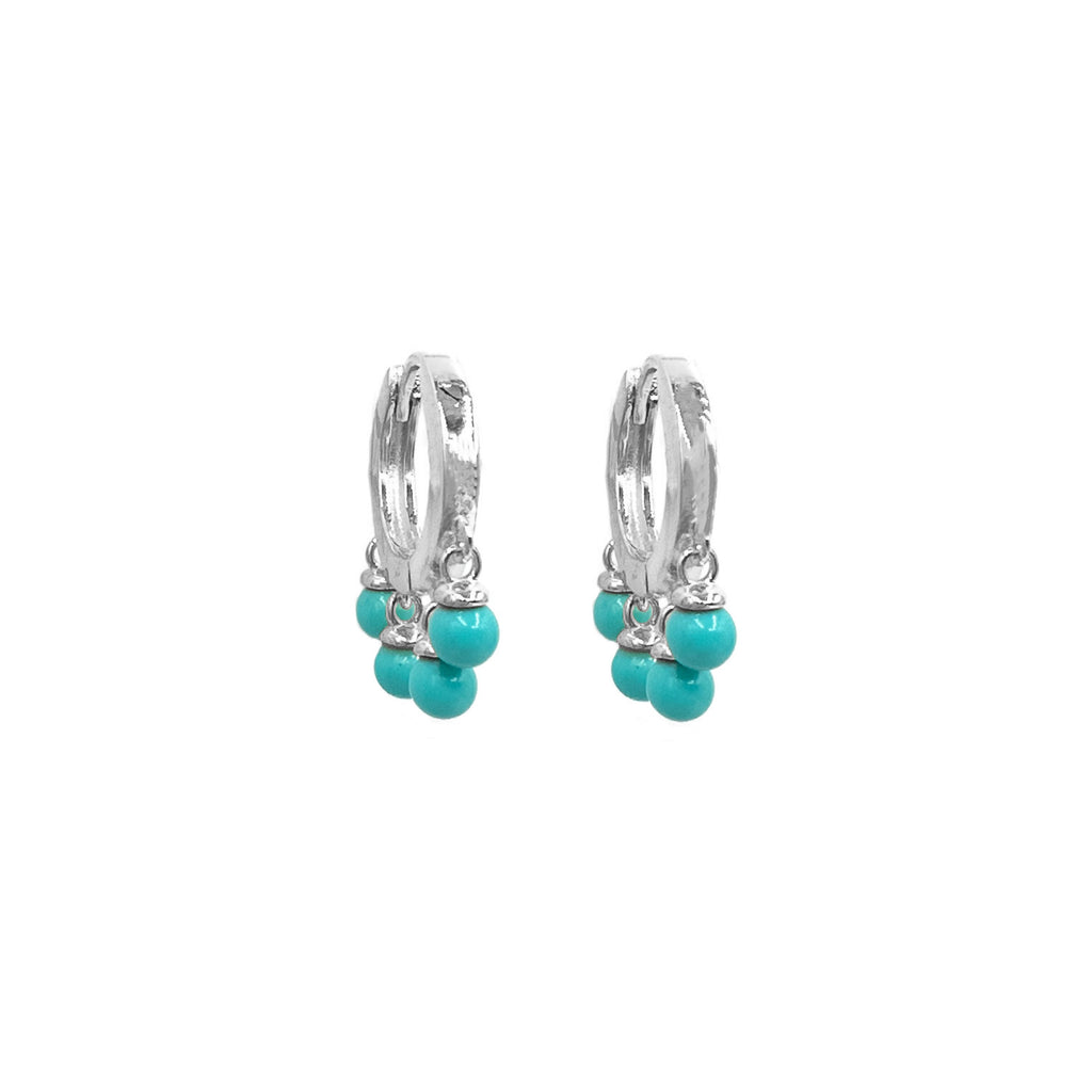 Turquoise Dangle Hoop Earrings