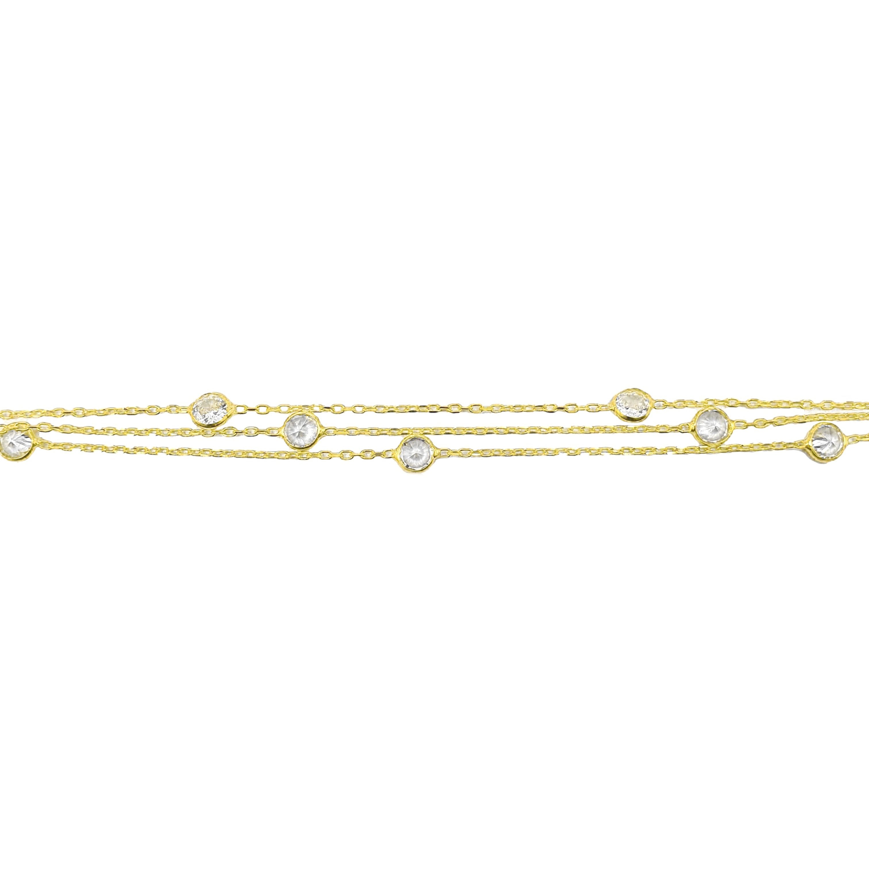 Dreireihiges Steinarmband