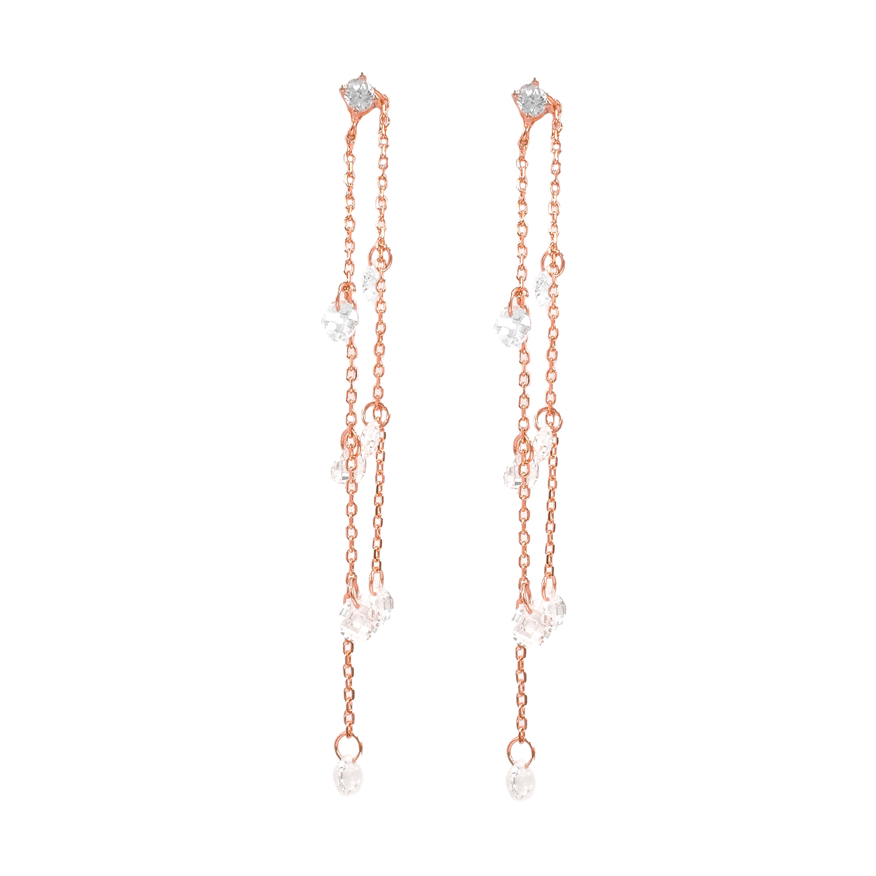 Vanessa Chain Taşlı Küpe