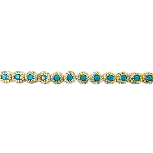 Blue Stone Gold Bracelet