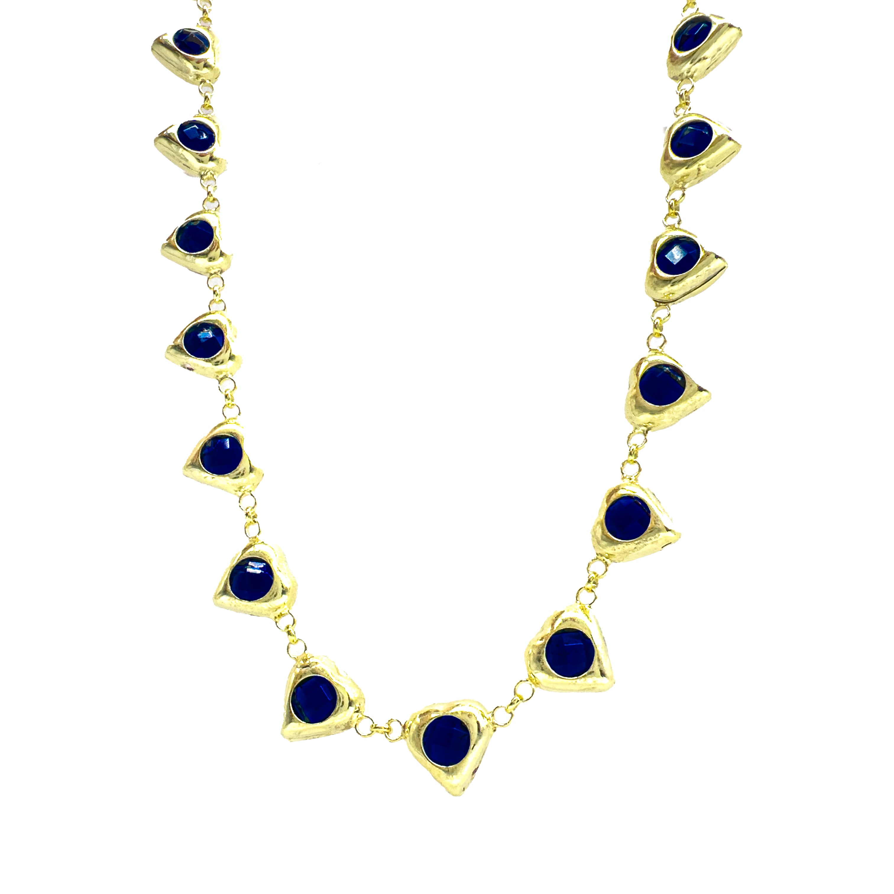 Renkli Taşlı Heart Kolye