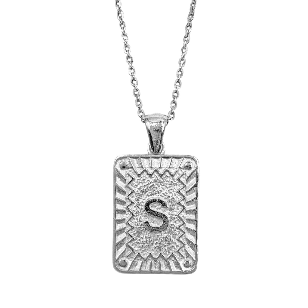 Plate Letter Necklace