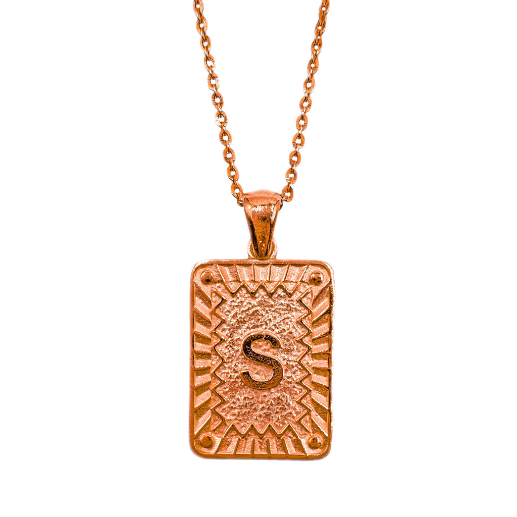 Plate Letter Necklace
