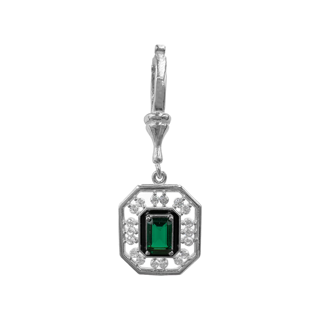 Anhänger "Moderner grünfarbiger Stein" / Charm